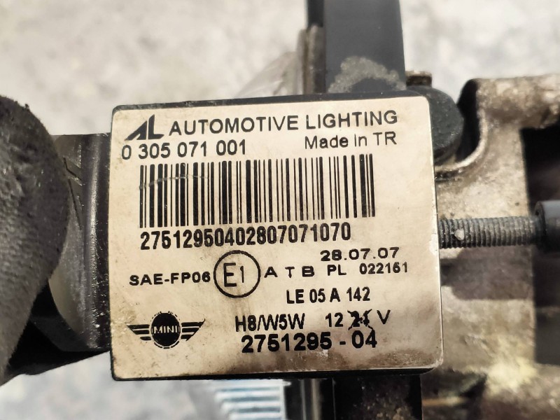 Recambio de faro antiniebla izquierdo para mini mini (r56) cooper d referencia OEM IAM 0305071001 275129504 