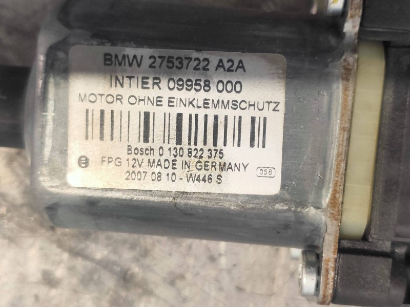 Recambio de elevalunas delantero derecho para mini mini (r56) cooper d referencia OEM IAM 2753722 09958000 0130822375 BOSCH