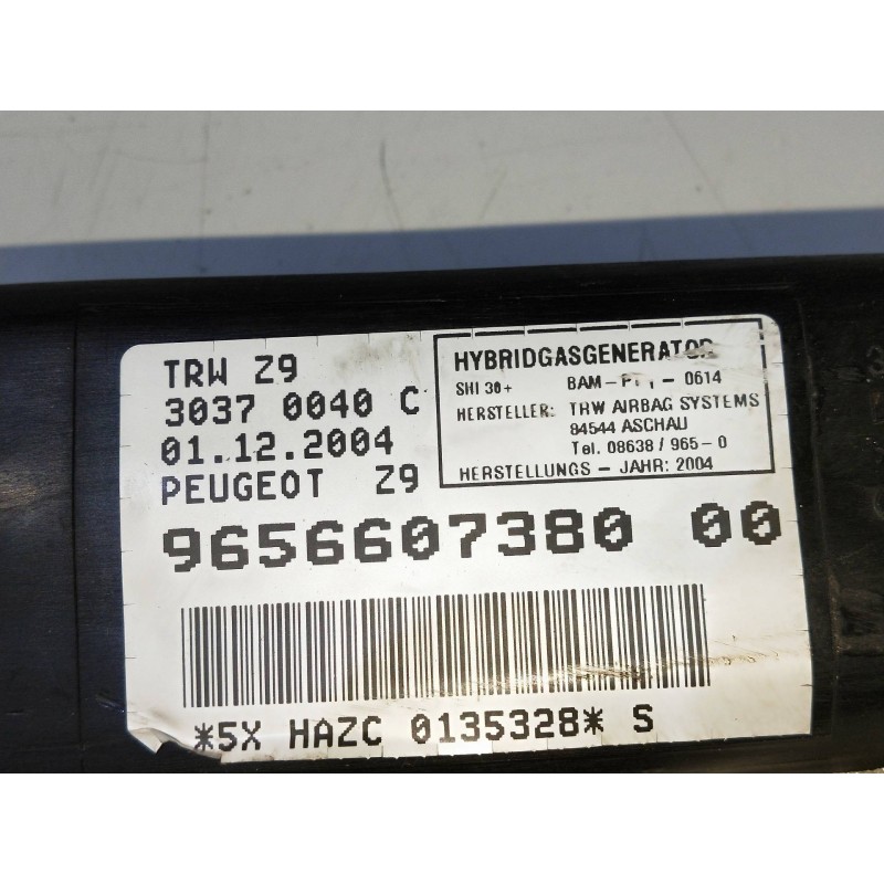 Recambio de airbag cortina delantero derecho para peugeot 607 (s2) titanio pack referencia OEM IAM 9656607380  