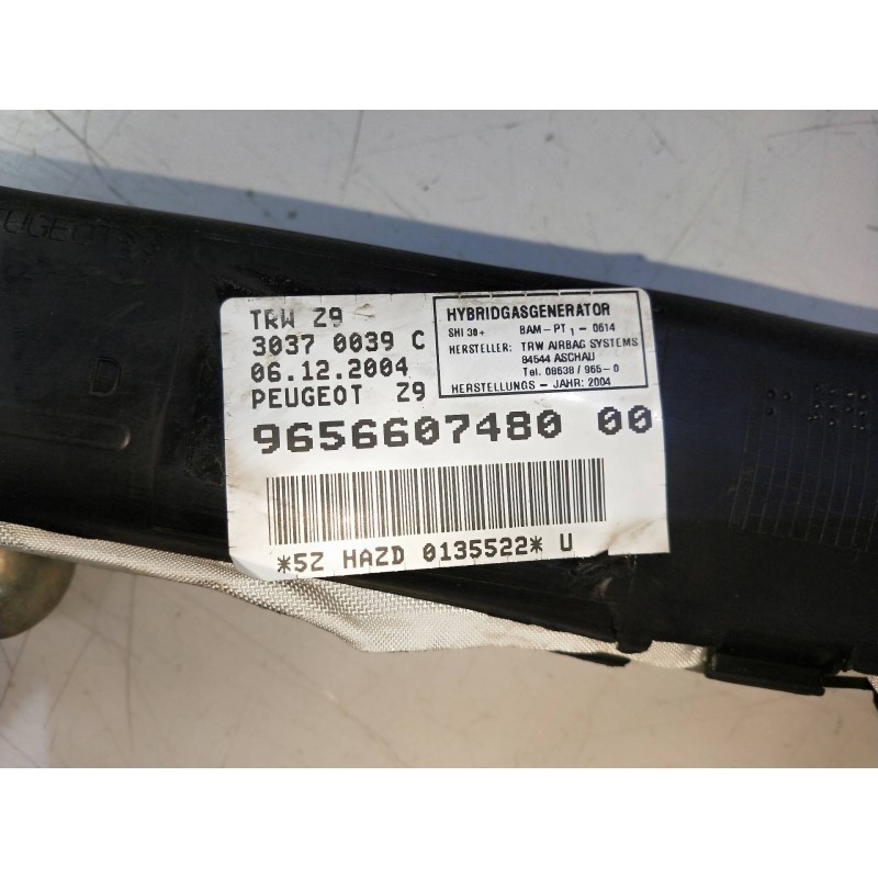 Recambio de airbag cortina delantero izquierdo para peugeot 607 (s2) titanio pack referencia OEM IAM 9656607480  