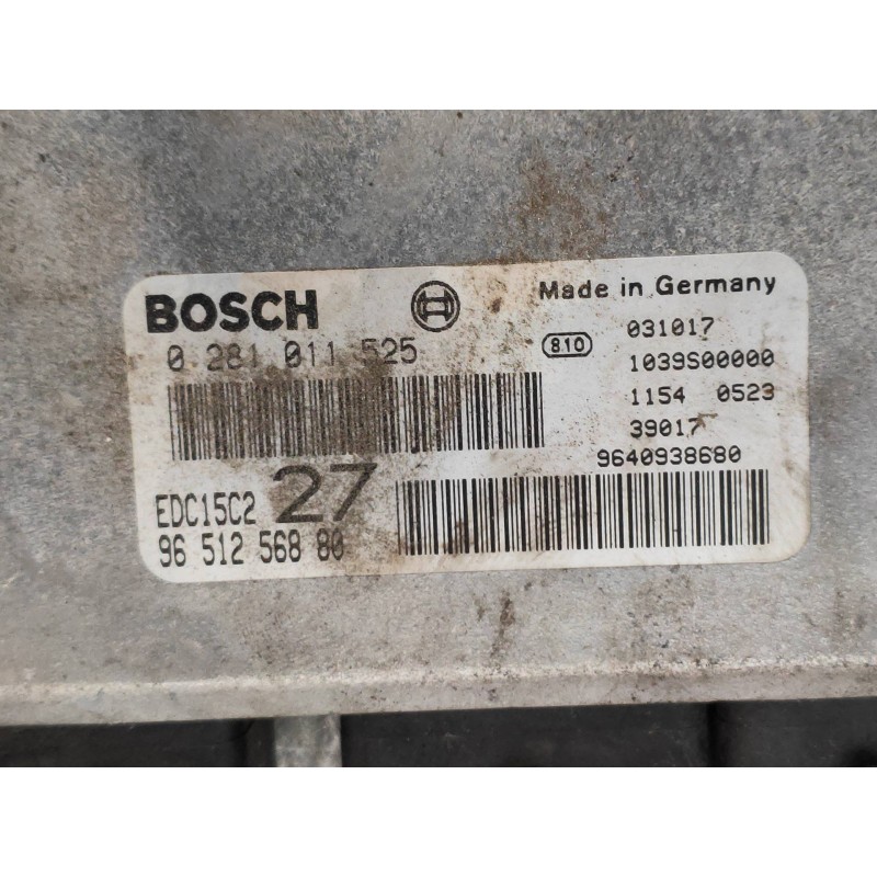 Recambio de centralita motor uce para peugeot 206 berlina xr referencia OEM IAM 0281011525 9651256880 9640938680 EDC15C2 27 BOSC