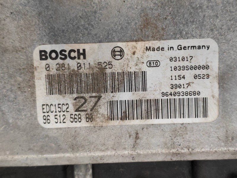 Recambio de centralita motor uce para peugeot 206 berlina xr referencia OEM IAM 0281011525 9651256880 9640938680 EDC15C2 27 BOSC