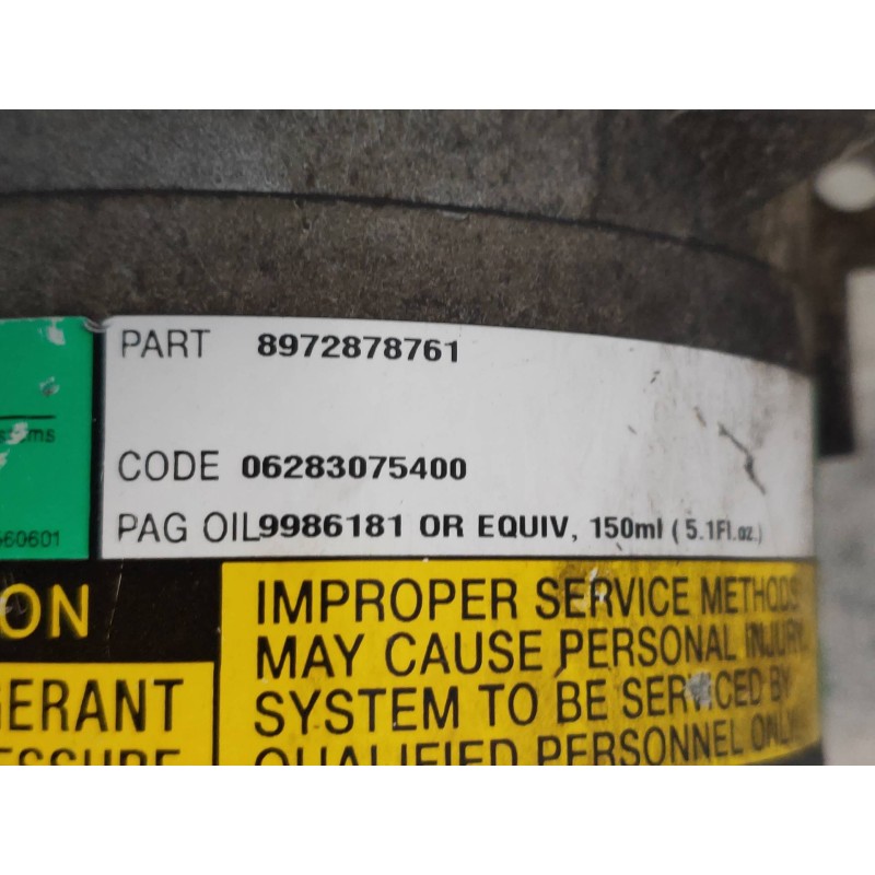 Recambio de compresor aire acondicionado para honda civic berlina 3 (ep1/2) 1.7 ctdi ls referencia OEM IAM 8972878761  