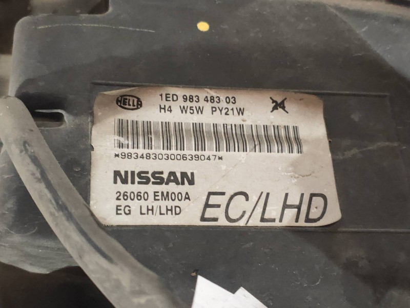 Recambio de faro izquierdo para nissan tiida (c11x/sc11x) acenta referencia OEM IAM 1ED98348303  