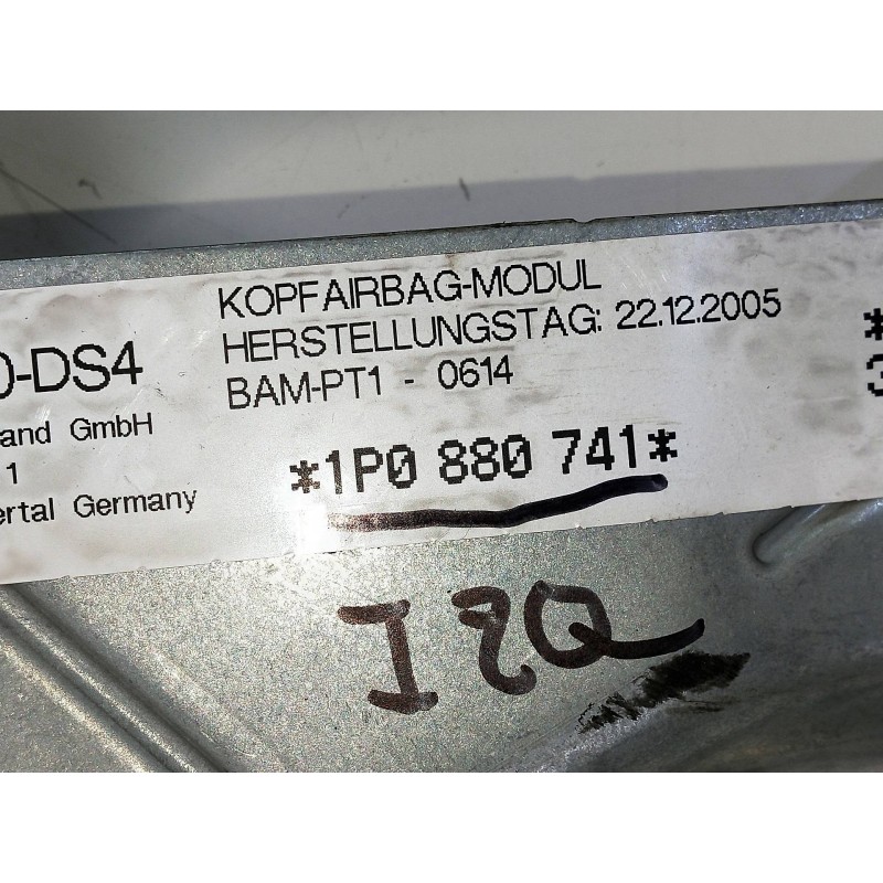 Recambio de airbag cortina delantero izquierdo para seat leon (1p1) stylance / style referencia OEM IAM 1P0880741  