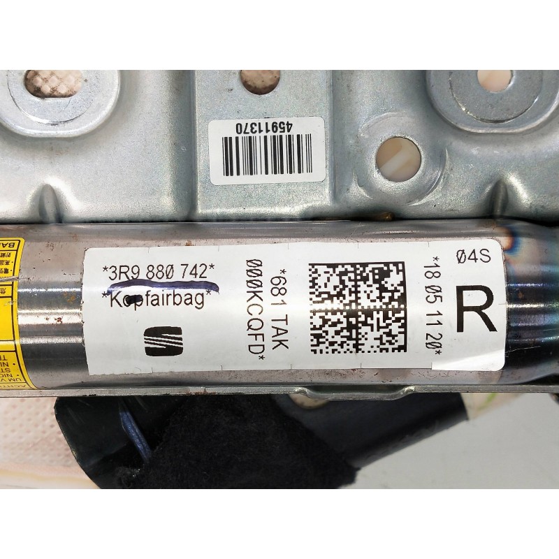 Recambio de airbag cortina delantero derecho para seat exeo st (3r5)(2009>) 2.0 tdi referencia OEM IAM 3R9880742  