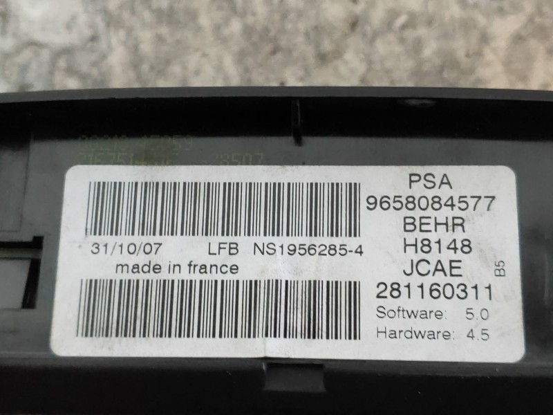 Recambio de mando calefaccion / aire acondicionado para citroen c4 berlina exclusive referencia OEM IAM 9658084577 281160311 