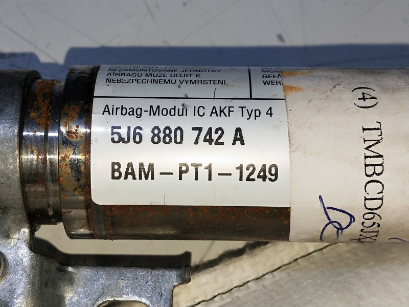 Recambio de airbag cortina delantero derecho para skoda fabia (5j2 ) 1.6 16v referencia OEM IAM 5J6880742A  