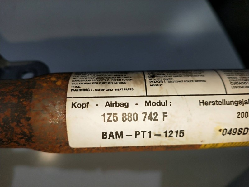 Recambio de airbag cortina delantero derecho para skoda octavia berlina (1z3) 2.0 tdi referencia OEM IAM 1Z5880742F  