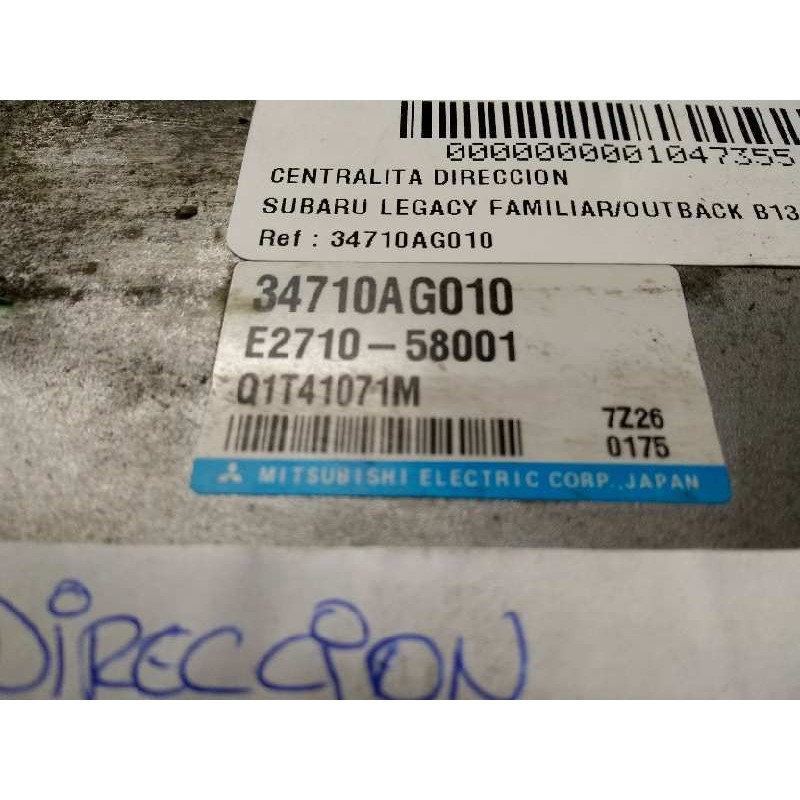 Recambio de centralita direccion para subaru legacy familiar/outback b13 (bp) 2.0 diesel cat referencia OEM IAM 34710AG010 E2710