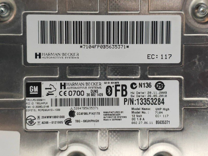 Recambio de modulo electronico para opel astra j lim. 1.7 16v cdti referencia OEM IAM 133353284  