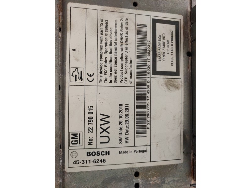 Recambio de sistema navegacion gps para opel astra j lim. 1.7 16v cdti referencia OEM IAM 7612034260 22790015 453116246 