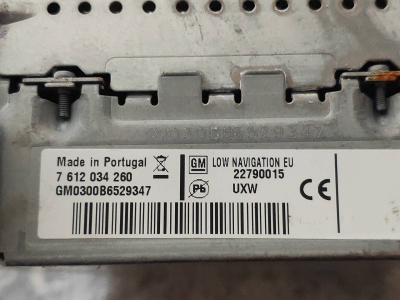 Recambio de sistema navegacion gps para opel astra j lim. 1.7 16v cdti referencia OEM IAM 7612034260 22790015 453116246 