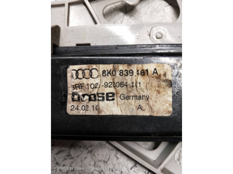 Recambio de elevalunas trasero izquierdo para audi a4 avant (8k5) (2008) básico referencia OEM IAM 8K059811A 8K0839461A 5P