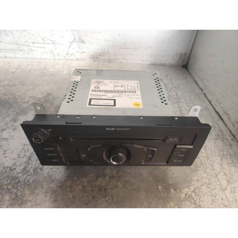 Recambio de sistema audio / radio cd para audi a4 avant (8k5) (2008) básico referencia OEM IAM 8T1035186P CQJA1970G 8R1057186N