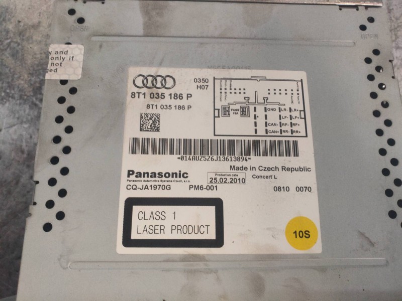 Recambio de sistema audio / radio cd para audi a4 avant (8k5) (2008) básico referencia OEM IAM 8T1035186P CQJA1970G 8R1057186N