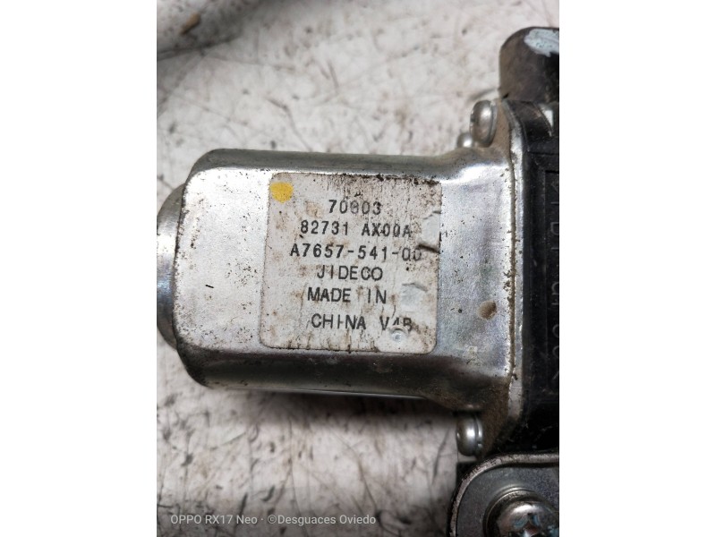 Recambio de elevalunas trasero izquierdo para nissan tiida (c11x/sc11x) acenta referencia OEM IAM A765754100 82731AX00A 5P