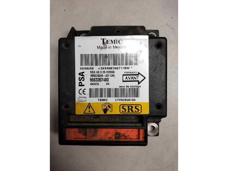 Recambio de centralita airbag para citroen c3 1.4 hdi cool referencia OEM IAM 9663357480 LTV9J30A783 