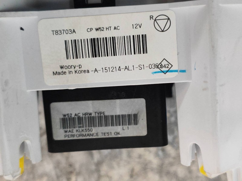 Recambio de mando calefaccion / aire acondicionado para dacia logan ii ambiance referencia OEM IAM T83703A A151214AL1S1036 