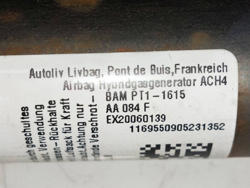Recambio de airbag cortina delantero derecho para toyota prius (nhw30) plug-in hybrid advance referencia OEM IAM BAMPT11615  
