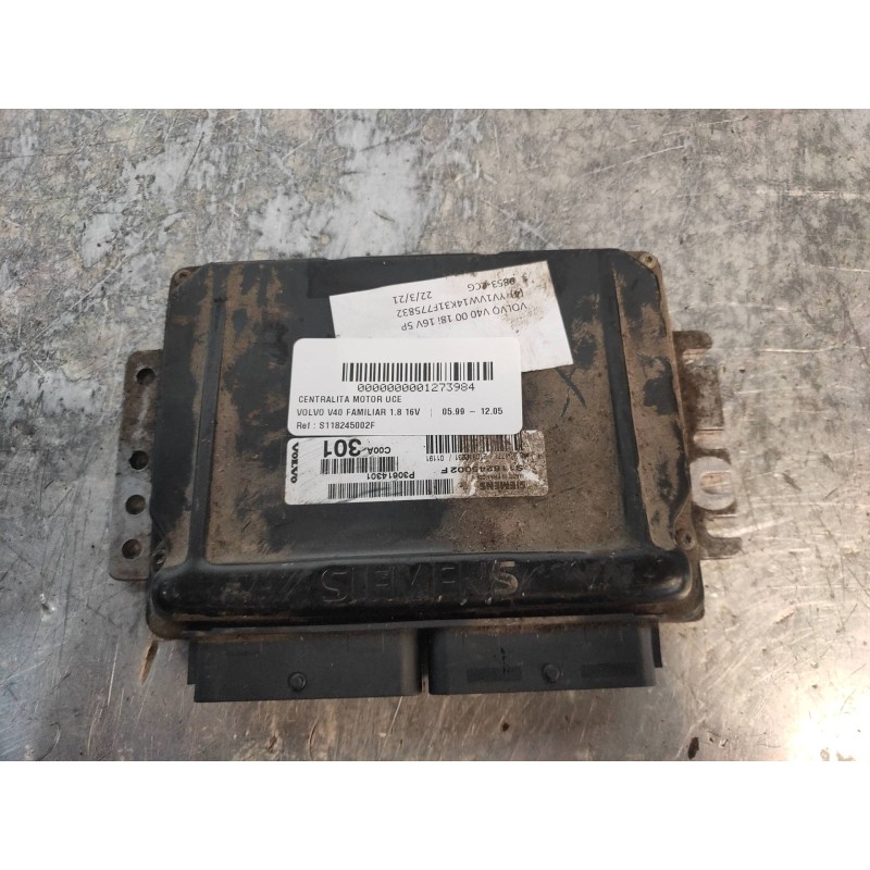 Recambio de centralita motor uce para volvo v40 familiar 1.8 16v referencia OEM IAM S118245002F P30614301 C00A 301