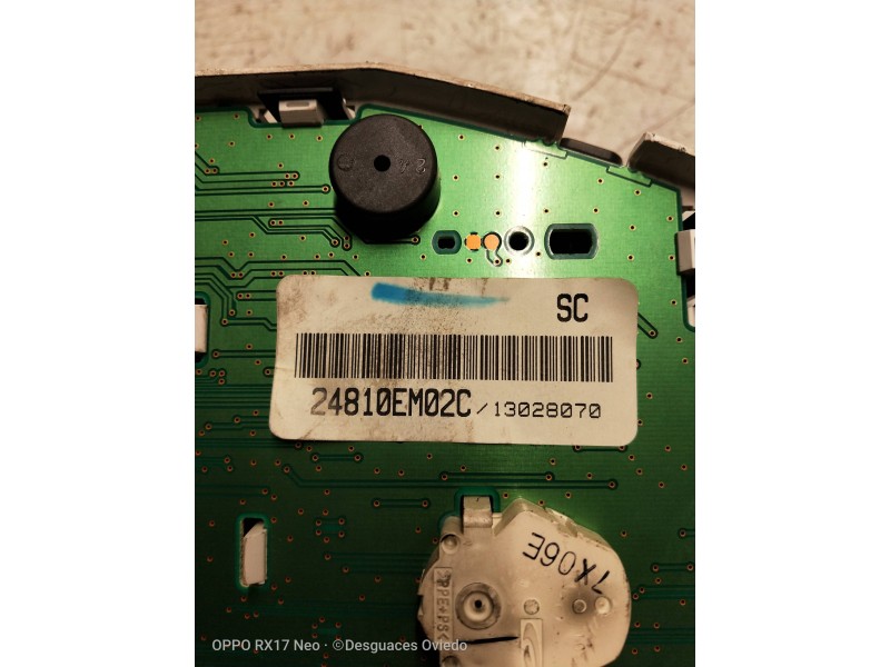 Recambio de cuadro instrumentos para nissan tiida (c11x/sc11x) acenta referencia OEM IAM 24810EM02C A290A007 802070443