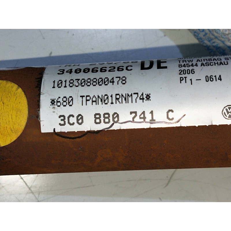 Recambio de airbag cortina delantero izquierdo para volkswagen passat berlina (3c2) highline referencia OEM IAM 3C0880741C  