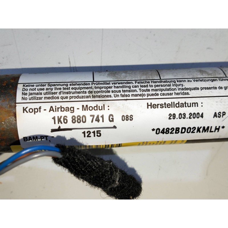 Recambio de airbag cortina delantero izquierdo para volkswagen golf v berlina (1k1) highline referencia OEM IAM 1K6880741G  