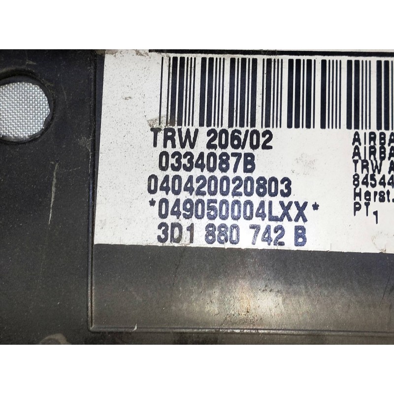 Recambio de airbag cortina delantero derecho para volkswagen phaeton (3d2/3d8) 6.0 w12 48v cat (ban) referencia OEM IAM 3D188074