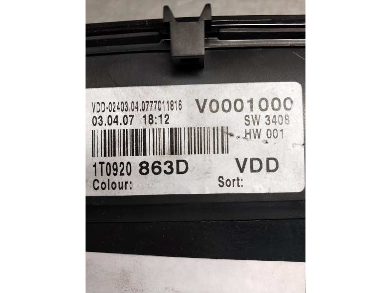 Recambio de cuadro instrumentos para volkswagen touran (1t2) highline referencia OEM IAM 1T0920863D 110080358001 