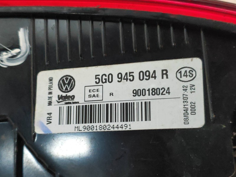 Recambio de piloto trasero derecho interior para volkswagen golf vii lim. (5g1) advance bluemotion referencia OEM IAM 5G0945094R