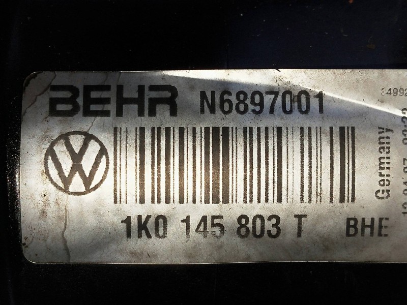 Recambio de intercooler para volkswagen touran (1t2) highline referencia OEM IAM 1K0145803T N6897001 