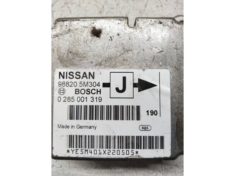 Recambio de centralita airbag para nissan almera (n16/e) referencia OEM IAM 0285001319 988205M304 