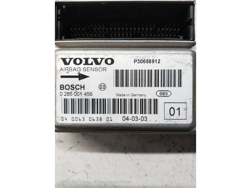 Recambio de centralita airbag para volvo s60 berlina referencia OEM IAM 0285001456 P30658912 040063063801