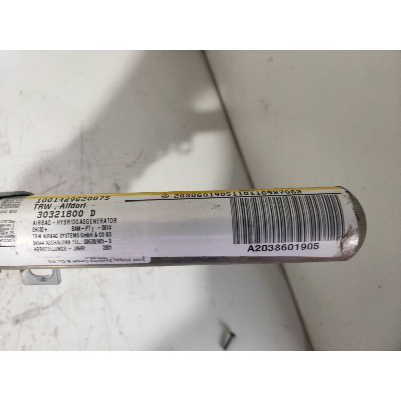 Recambio de airbag cortina delantero izquierdo para mercedes clase c (w203) sportcoupe c 200 compressor (203.745) referencia OEM