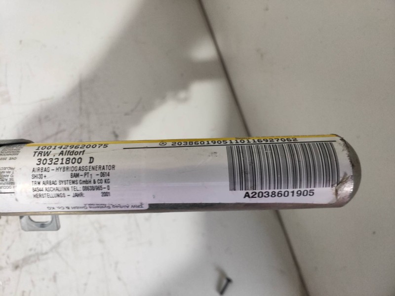 Recambio de airbag cortina delantero izquierdo para mercedes clase c (w203) sportcoupe c 200 compressor (203.745) referencia OEM