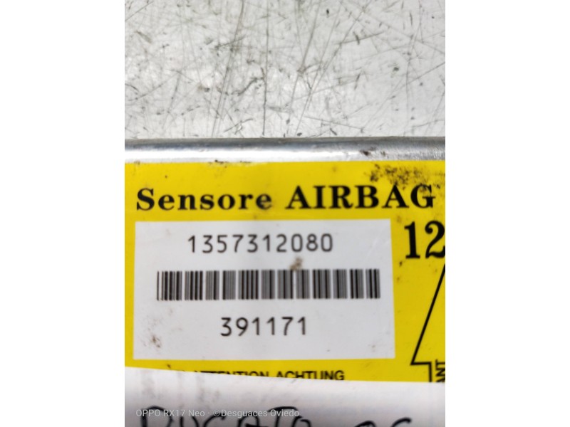 Recambio de centralita airbag para fiat ducato caja cerrada 35 (06.2006 =>) 3.0 jtd cat referencia OEM IAM 1357312080 391171 