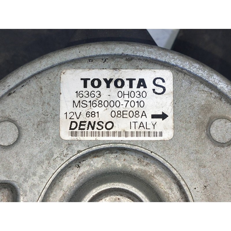 Recambio de electroventilador para toyota avensis berlina (t 22) 2.0 terra (5-ptas.) referencia OEM IAM 163630H030 1680007010  Recambio de electroventilador para toyota avensis berlina (t 22) 2.0 terra (5-ptas.) referencia OEM IAM 163630H030 1680007010