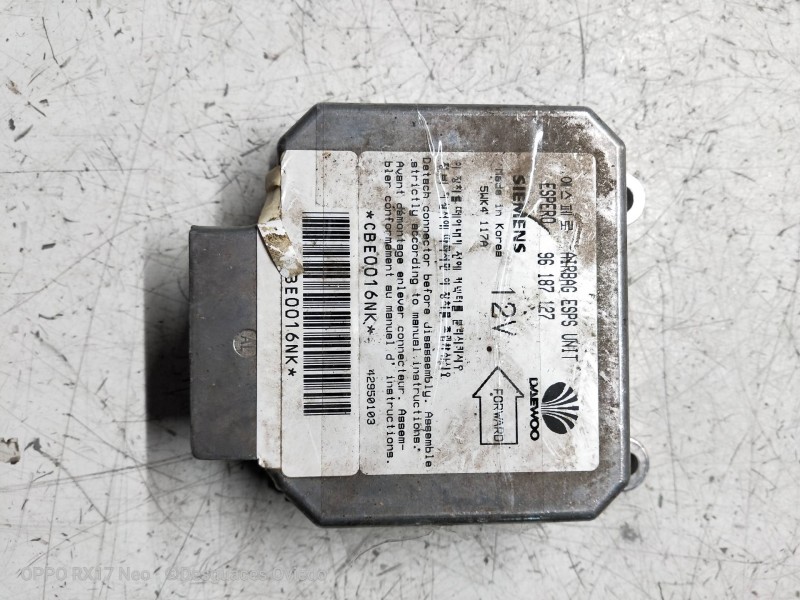 Recambio de centralita airbag para daewoo aranos 1.5 l referencia OEM IAM 5WK4117A 96187127 