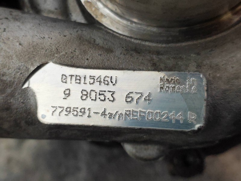 Recambio de turbocompresor para opel zafira b enjoy referencia OEM IAM 98053674 7795914 00244R