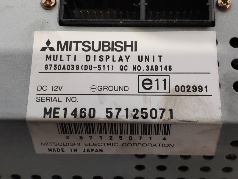 Recambio de pantalla multifuncion para mitsubishi grandis (na0w) 2.0 di-d inform referencia OEM IAM 8750A039 146057125071 3AB146