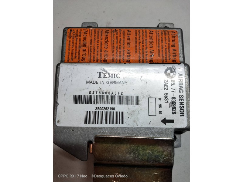 Recambio de centralita airbag para bmw serie 3 berlina (e36) referencia OEM IAM 65778369828 ZAE25531 
