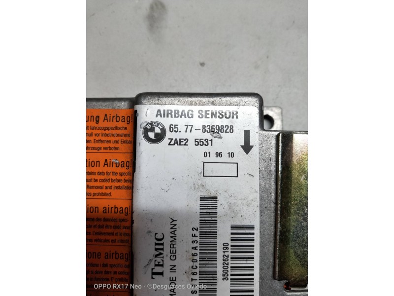 Recambio de centralita airbag para bmw serie 3 berlina (e36) referencia OEM IAM 65778369828 ZAE25531 