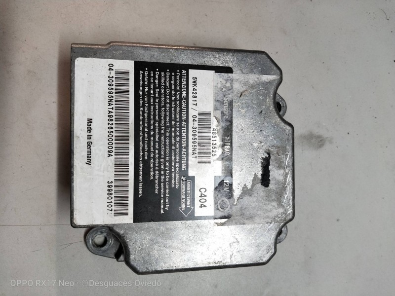 Recambio de centralita airbag para fiat multipla (186) referencia OEM IAM 5WK42817 46513525 