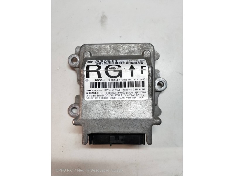 Recambio de centralita airbag para chrysler voyager (rg) referencia OEM IAM 0285001466 04748604AB  Recambio de centralita airbag para chrysler voyager (rg) referencia OEM IAM 0285001466 04748604AB