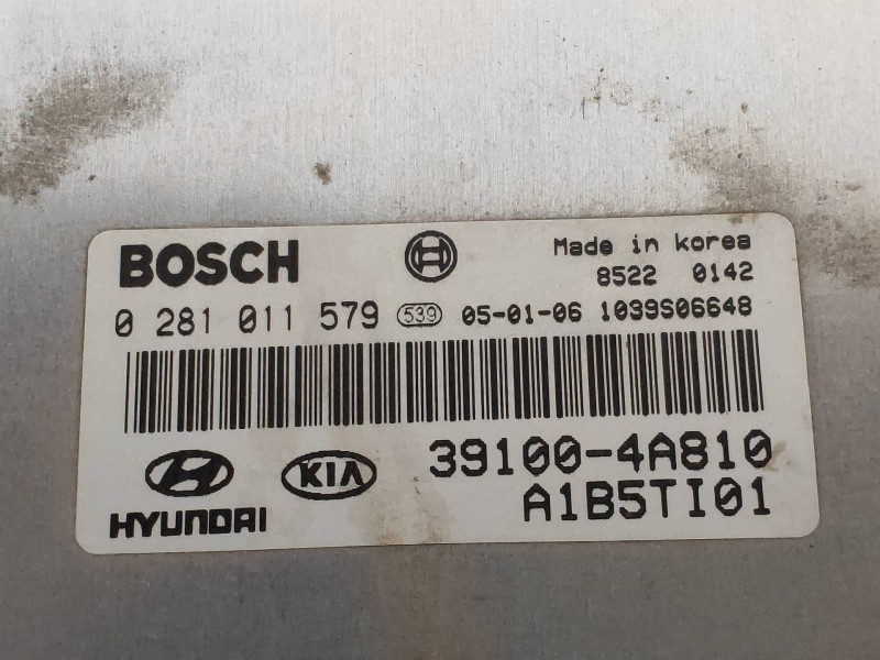 Recambio de centralita motor uce para kia sorento 2.5 crdi vgt ex1 referencia OEM IAM 0281011579 391004A810 A1B5TI01 BOSCH
