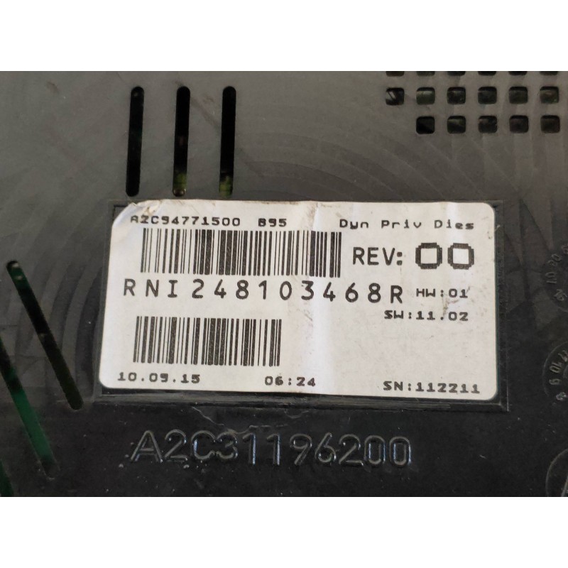 Recambio de cuadro instrumentos para renault megane iii berlina 5 p business referencia OEM IAM A2C94771500 248103468R A2C947715