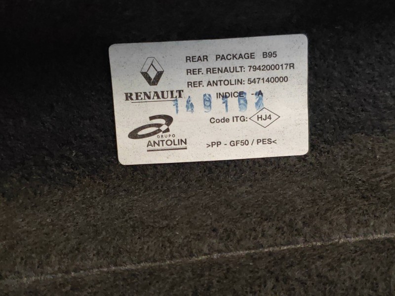 Recambio de bandeja trasera para renault megane iii berlina 5 p business referencia OEM IAM 794200017R  