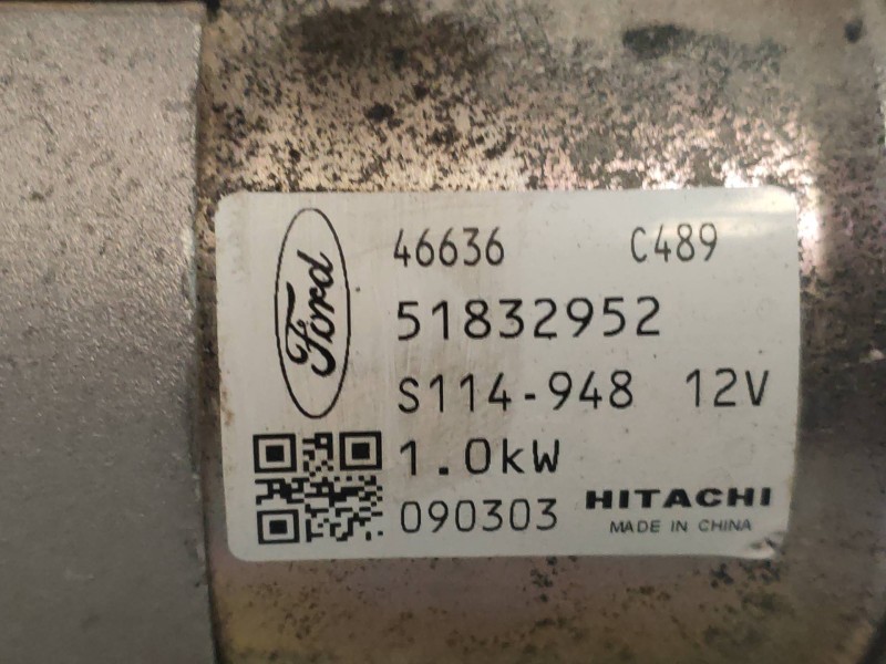 Recambio de motor arranque para ford ka (ccu) titanium referencia OEM IAM 51832952 S114948 HITACHI