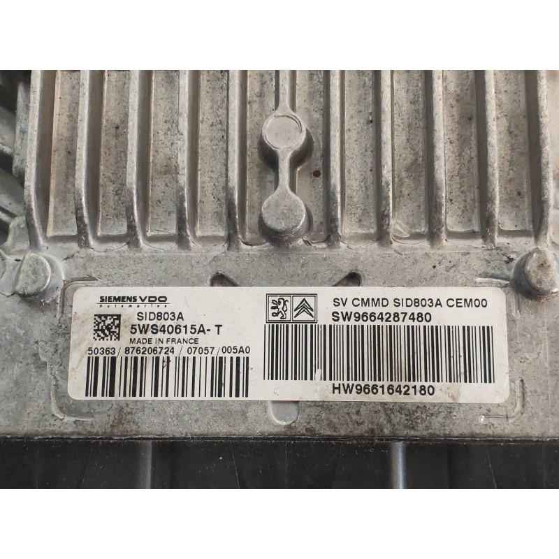 Recambio de centralita motor uce para citroen c4 picasso sx referencia OEM IAM 5WS40615AT 9661642180 9664287480 SIEMENS SID803A